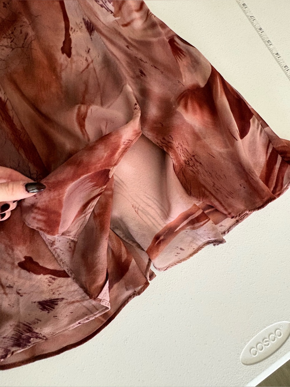 Medium Vintage Victoria’s Secret Y2K Pink Mauve Watercolor Silk Slip Dress - Picture 4 of 7